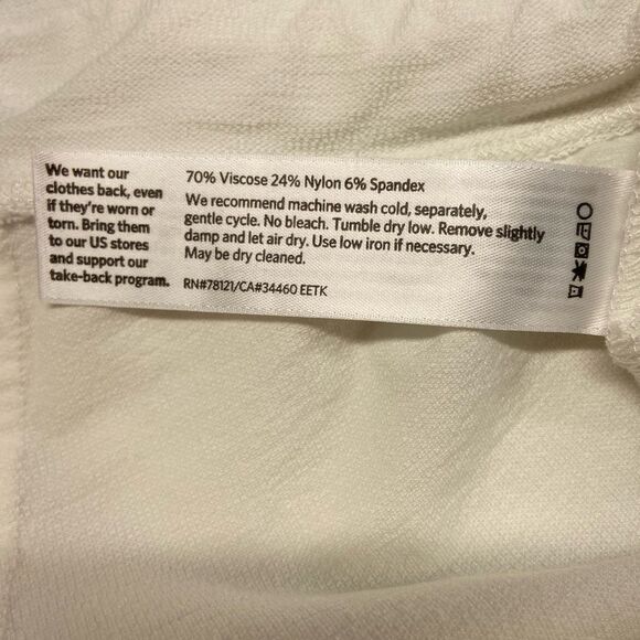 Eileen Fisher White Tapered Leggings Size XXS - Picture 8 of 8